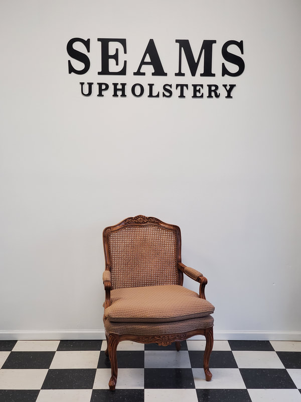 Home, antiques, patio, dining, leather, cushion, foam upholstery @seamsupholsteryllc