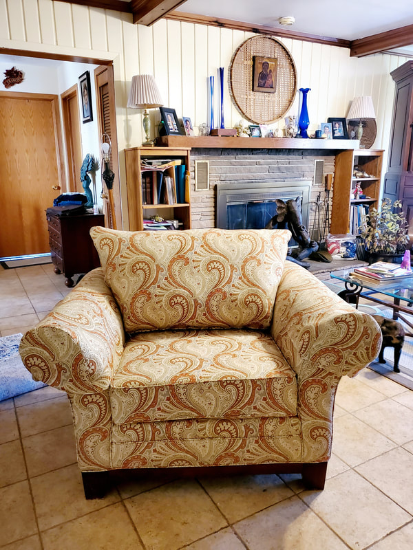 Home, antiques, patio, dining, leather, chaise, cushion, foam upholstery @seamsupholsteryllc